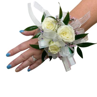 White Rose Corsage  from your local Clinton,TN florist, Knight's Flowers