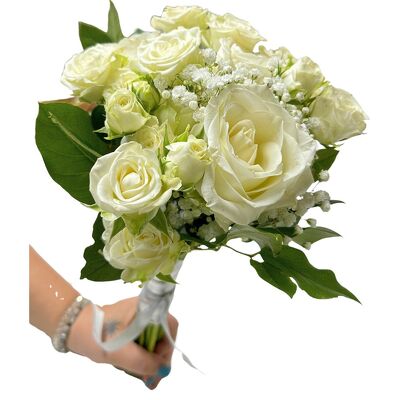 White Roses Hand Tied Bouquet from your local Clinton,TN florist, Knight's Flowers