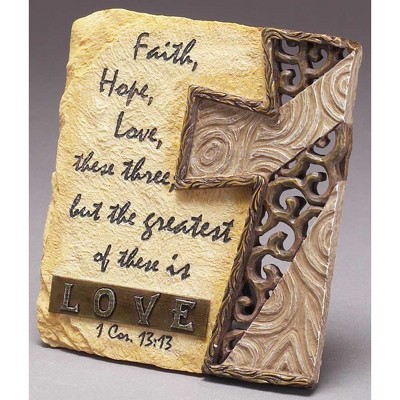 Table Plaque - Faith, Hope, Love from your local Clinton,TN florist, Knight's Flowers