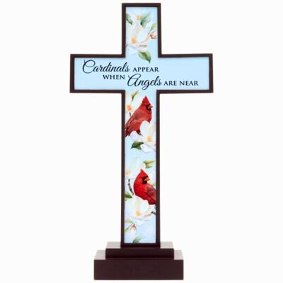 Cardinals Appear LED Cross from your local Clinton,TN florist, Knight's Flowers