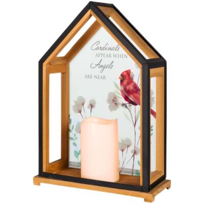 Lantern House with Cardinal from your local Clinton,TN florist, Knight's Flowers