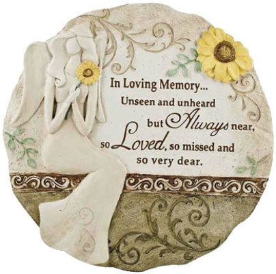 In Loving Memory Stepping Stone from your local Clinton,TN florist, Knight's Flowers