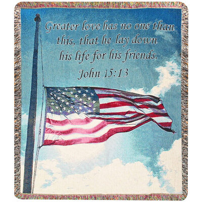 A Salute to Our Soldiers Tapestry Woven Throw from your local Clinton,TN florist, Knight's Flowers