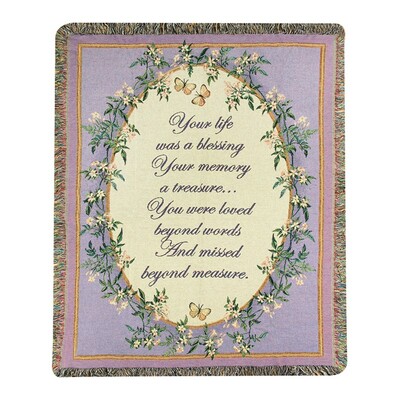 Your Life Was A Blessing Tapestry from your local Clinton,TN florist, Knight's Flowers