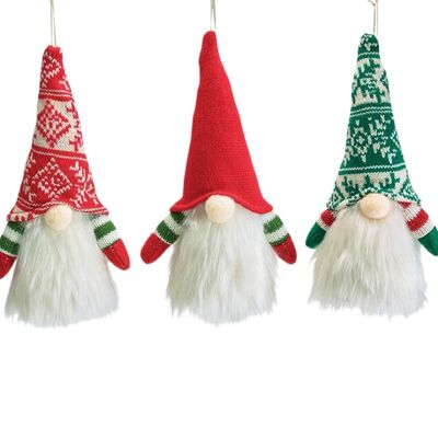 RED AND GREEN GNOME ORNAMENT ASSORTMENT from your local Clinton,TN florist, Knight's Flowers