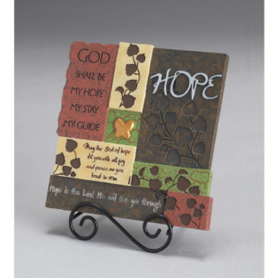PLAQUE RESIN HOPE W/EASEL 6
