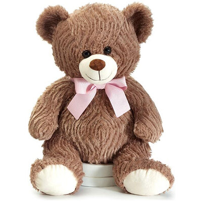 HUGE Sitting Wavy Brown Fur Plush Bear from your local Clinton,TN florist, Knight's Flowers