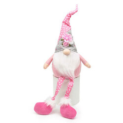 Pink and Gray Valentines Gnome  from your local Clinton,TN florist, Knight's Flowers