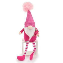 Pink and White Valentine Gnome  from your local Clinton,TN florist, Knight's Flowers