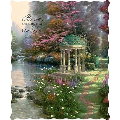 Psalm 46:10 Quilted Throw from your local Clinton,TN florist, Knight's Flowers