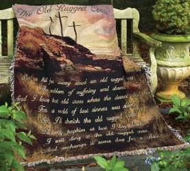 The Old Rugged Cross Tapestry Throw from your local Clinton,TN florist, Knight's Flowers