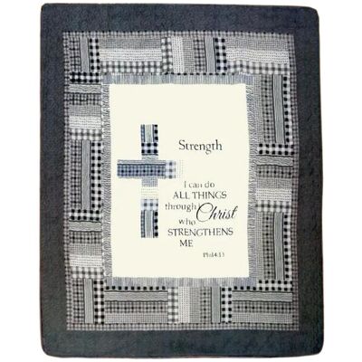 Strengthen Me Quilted Throw from your local Clinton,TN florist, Knight's Flowers