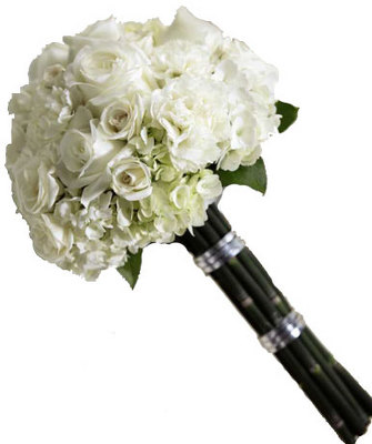 Equisite White Brides Bouquet from your local Clinton,TN florist, Knight's Flowers