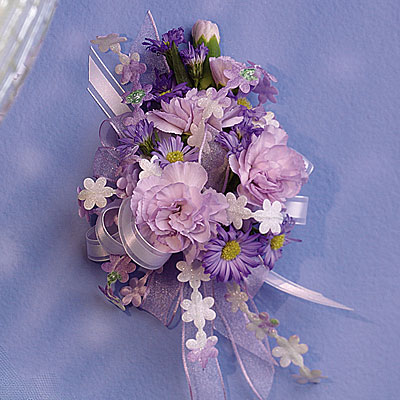 Lavendar Shoulder Corsage from your local Clinton,TN florist, Knight's Flowers