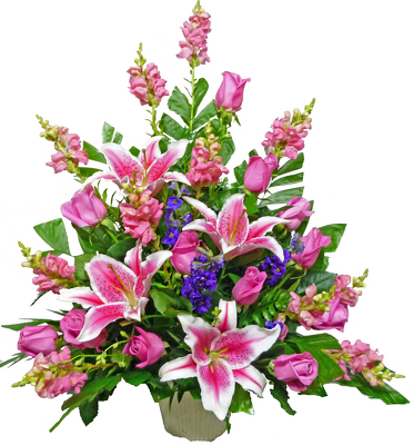 Stargazers & Roses Basket from your local Clinton,TN florist, Knight's Flowers