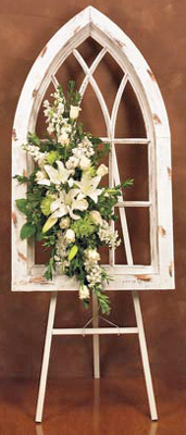 Treasured gothic Window Arrangement from your local Clinton,TN florist, Knight's Flowers
